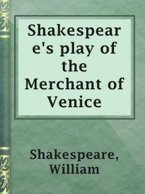 cover image of Shakespeare's play of the Merchant of Venice